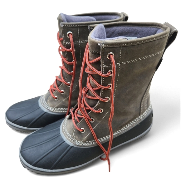 NWOT Men's Eddie Bauer WeatherEdge Suede Hunt Pack Thermafill Boots - Picture 1 of 13